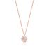 Lantisor argint placat cu aur roz labuta cu pietre DiAmanti Z1547NRG-DIA (Argint 925‰ 1,8 g.)